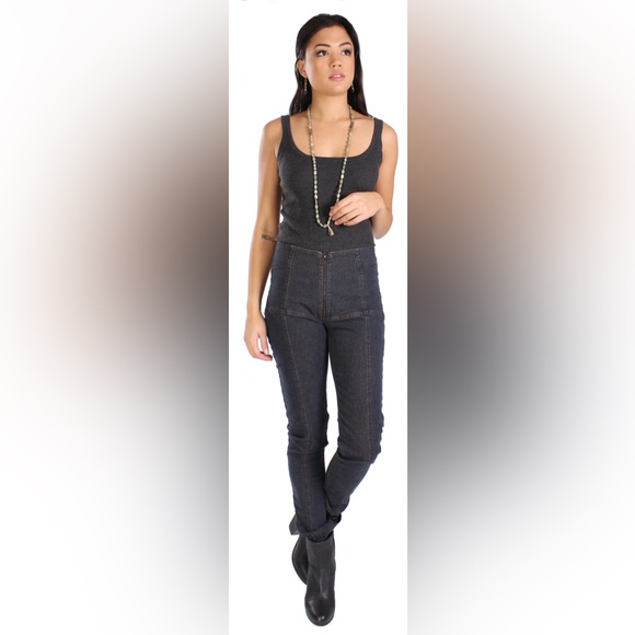 Prairie Underground Denim Girdle Ankle Length Legging Pants in Black, Size Large - Picture 12 of 12